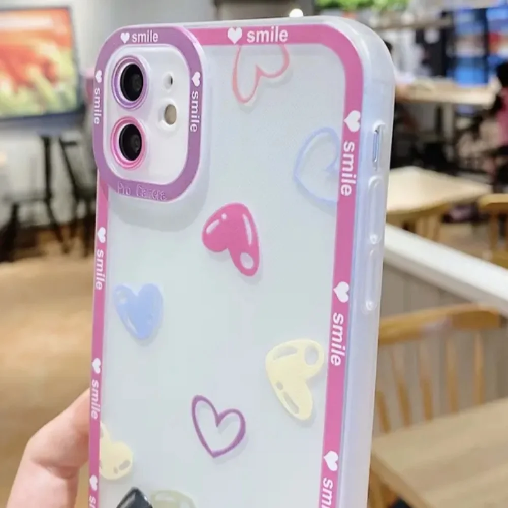 Brand new Apple IPhone 14 Pro Max Love heart 🩷🩵💜 Silicone Phone case